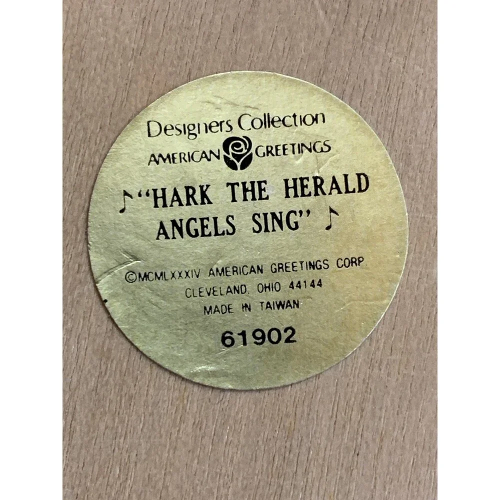 Victorian Angel  vintage lacquered Jewelry Music Box solid wood